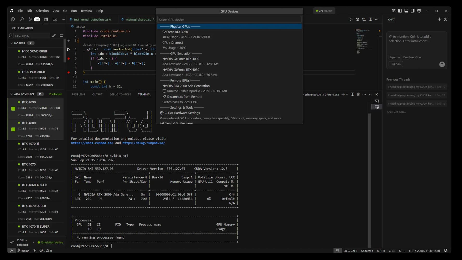 Remote GPU Access & AI Insights - RightNow AI 0.0.31