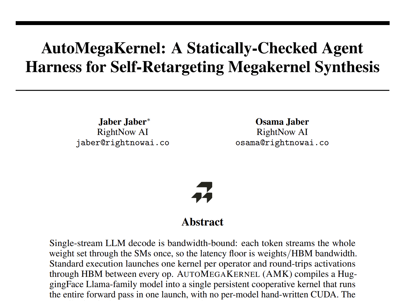 AutoMegaKernel: A Statically-Checked Agent Harness for Self-Retargeting Megakernel Synthesis