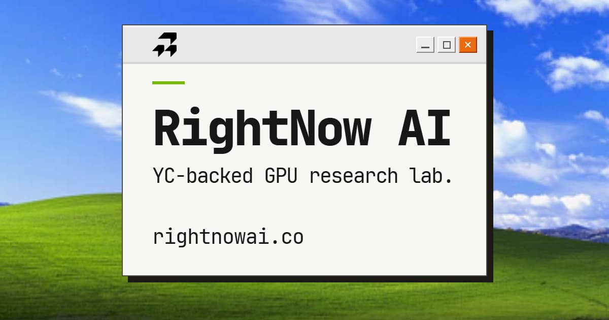 RightNow AI, a YC-backed GPU research lab